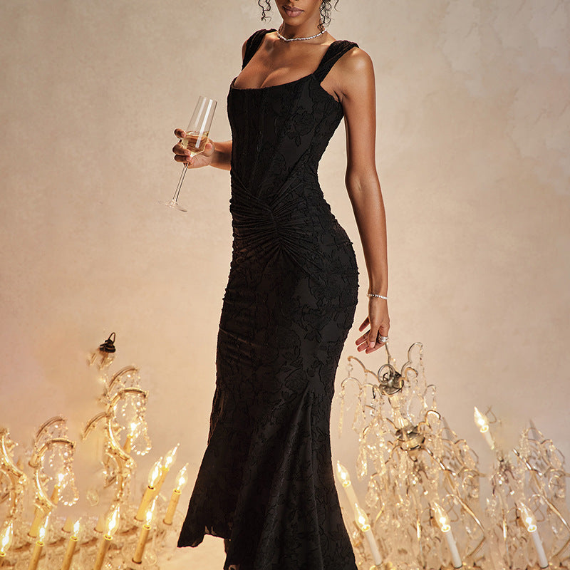 Variant image for Elegante Avondjurk Dames van Kant met Off-Shoulder Halslijn en Asymmetrische Zoom – Perfect voor Speciale Gelegenheden-7