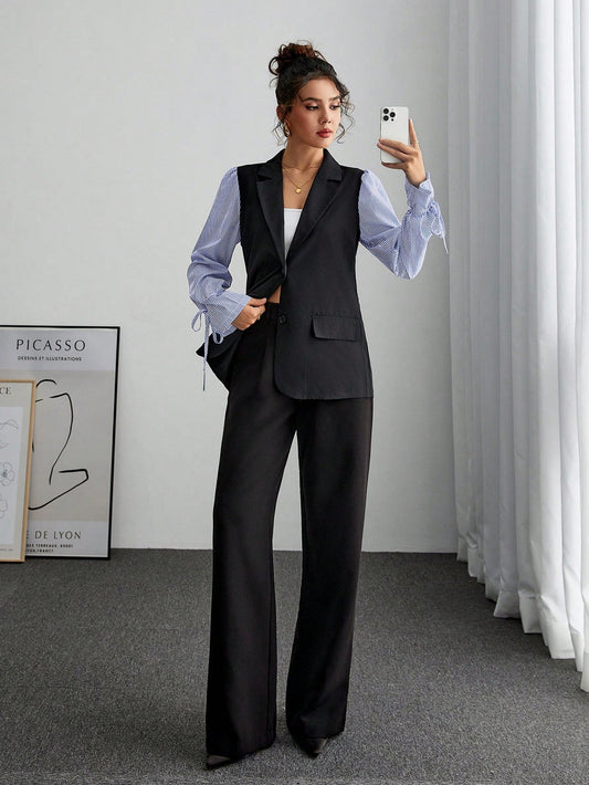 freya – dames blazer met reverskraag en kantdetails