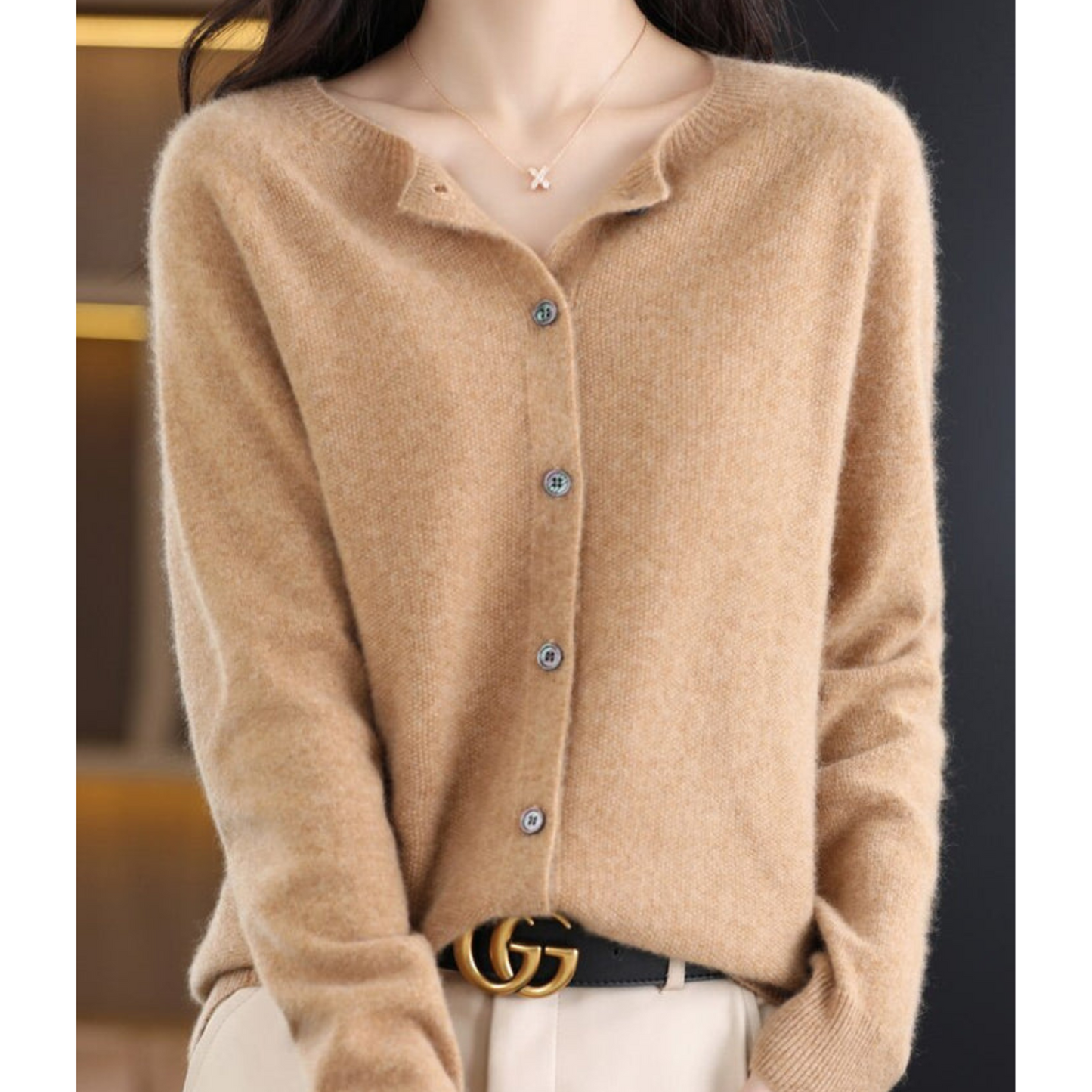 Milana – dames cardigan vest van merino wol