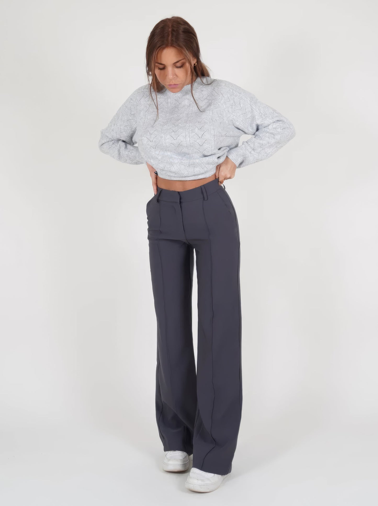 Eva - Wide Leg Dames Broek Met Hoge Taille En Wijde Pijpen