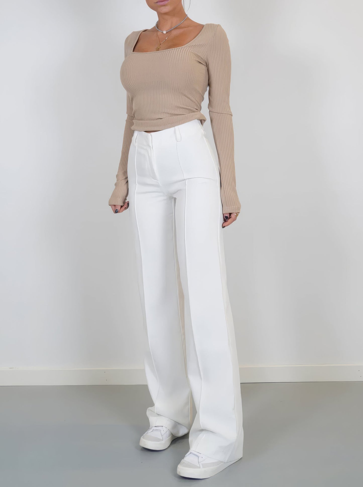 Eva - Wide Leg Dames Broek Met Hoge Taille En Wijde Pijpen