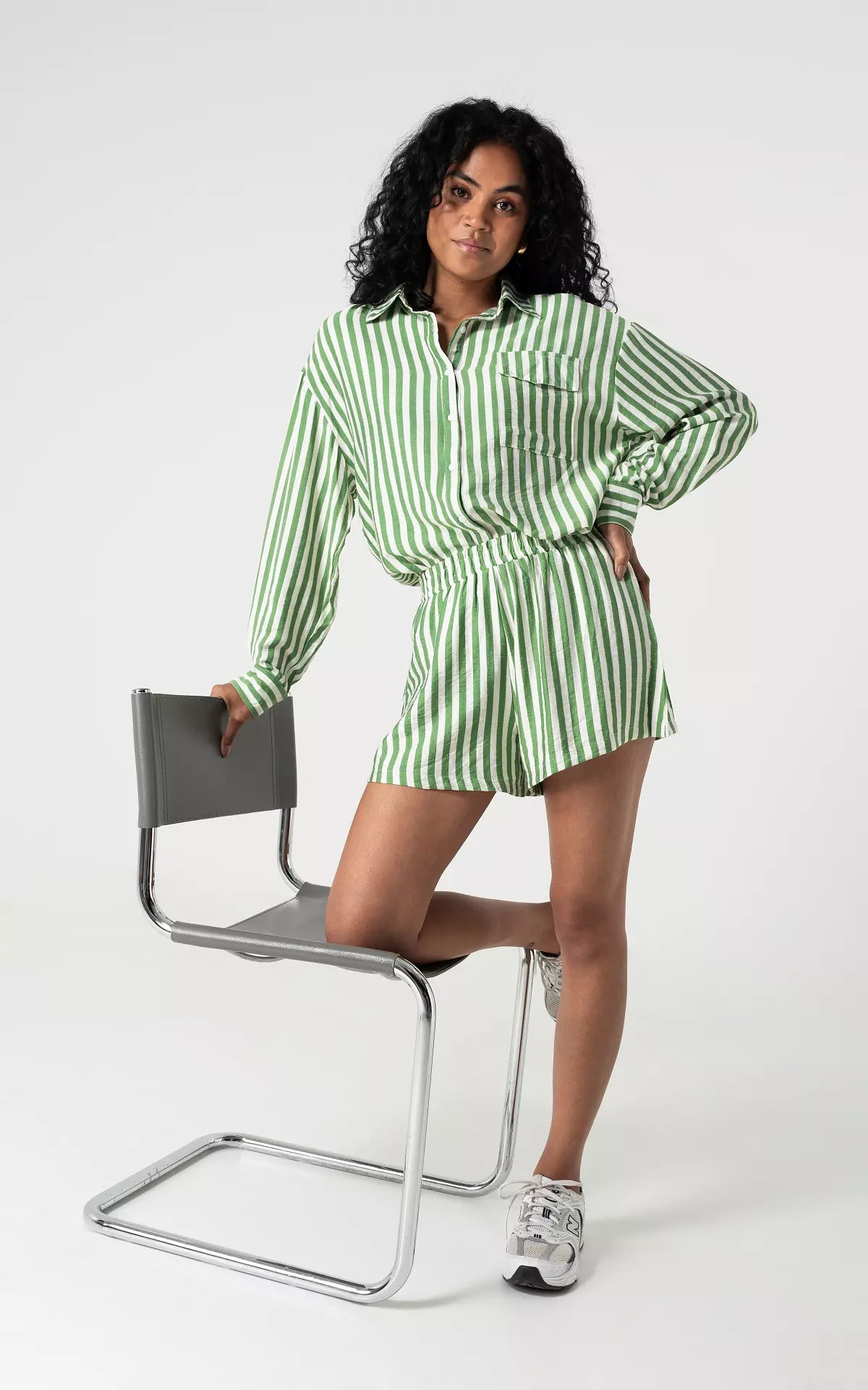 Noa – Gestreepte zomer shorts met elastische taillebande Activiteiten