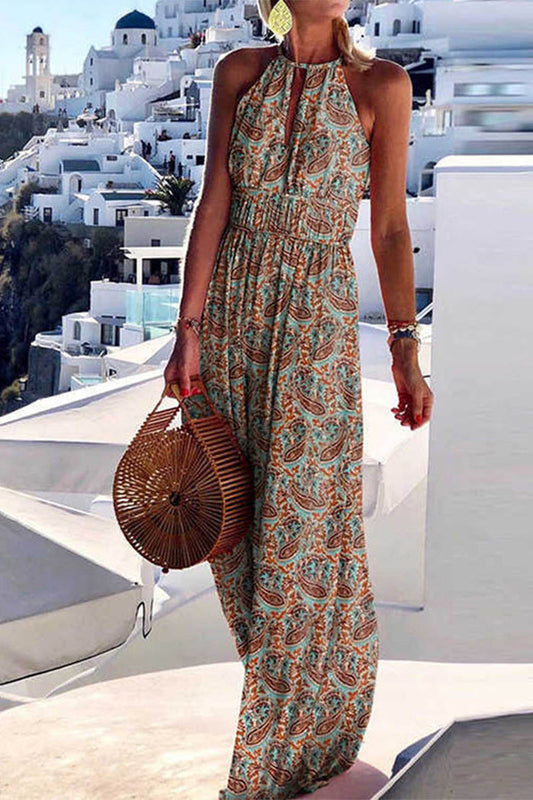 Hanna – Maxi jurk met plooien en V-hals
