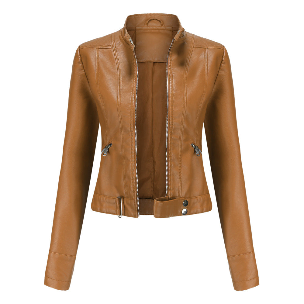 Claire – leren jas met korte snit