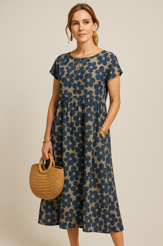 Zara –  Luchtige Getailleerde Maxi Zomerjurk Met Bloemenprint