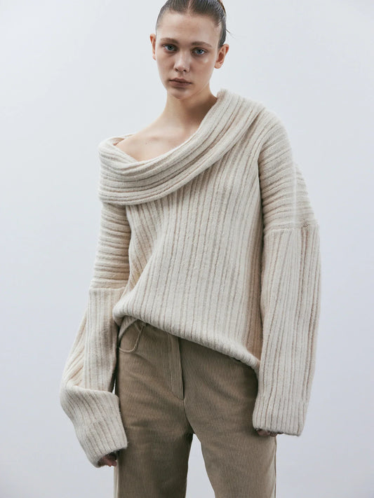 Maïa – oversized gebreide damestrui van wol