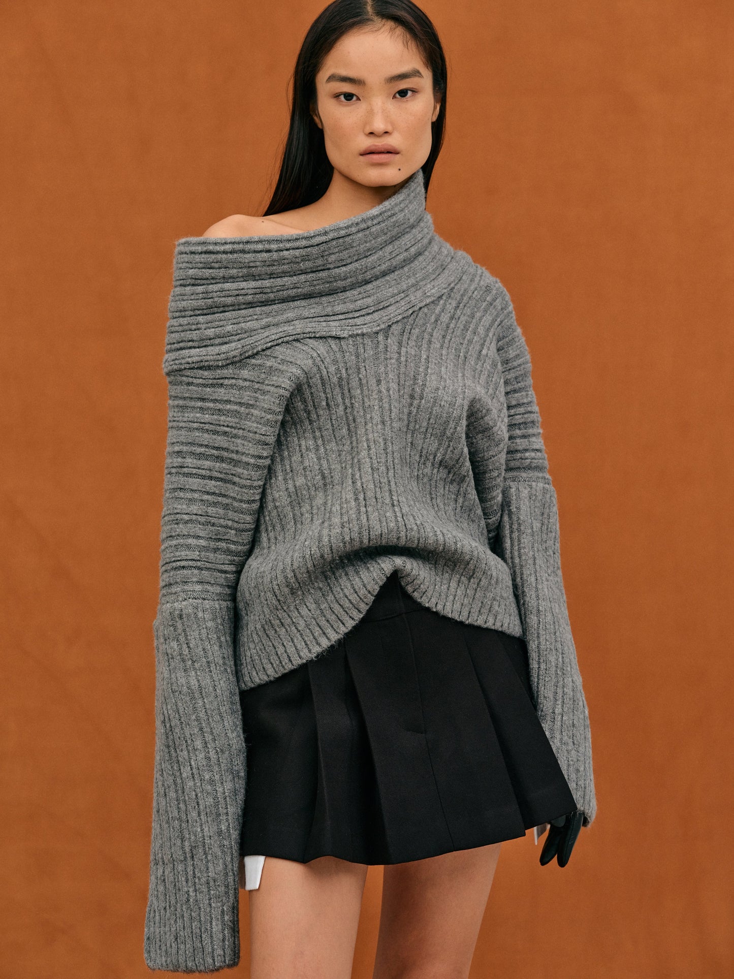 Maïa – oversized gebreide damestrui van wol