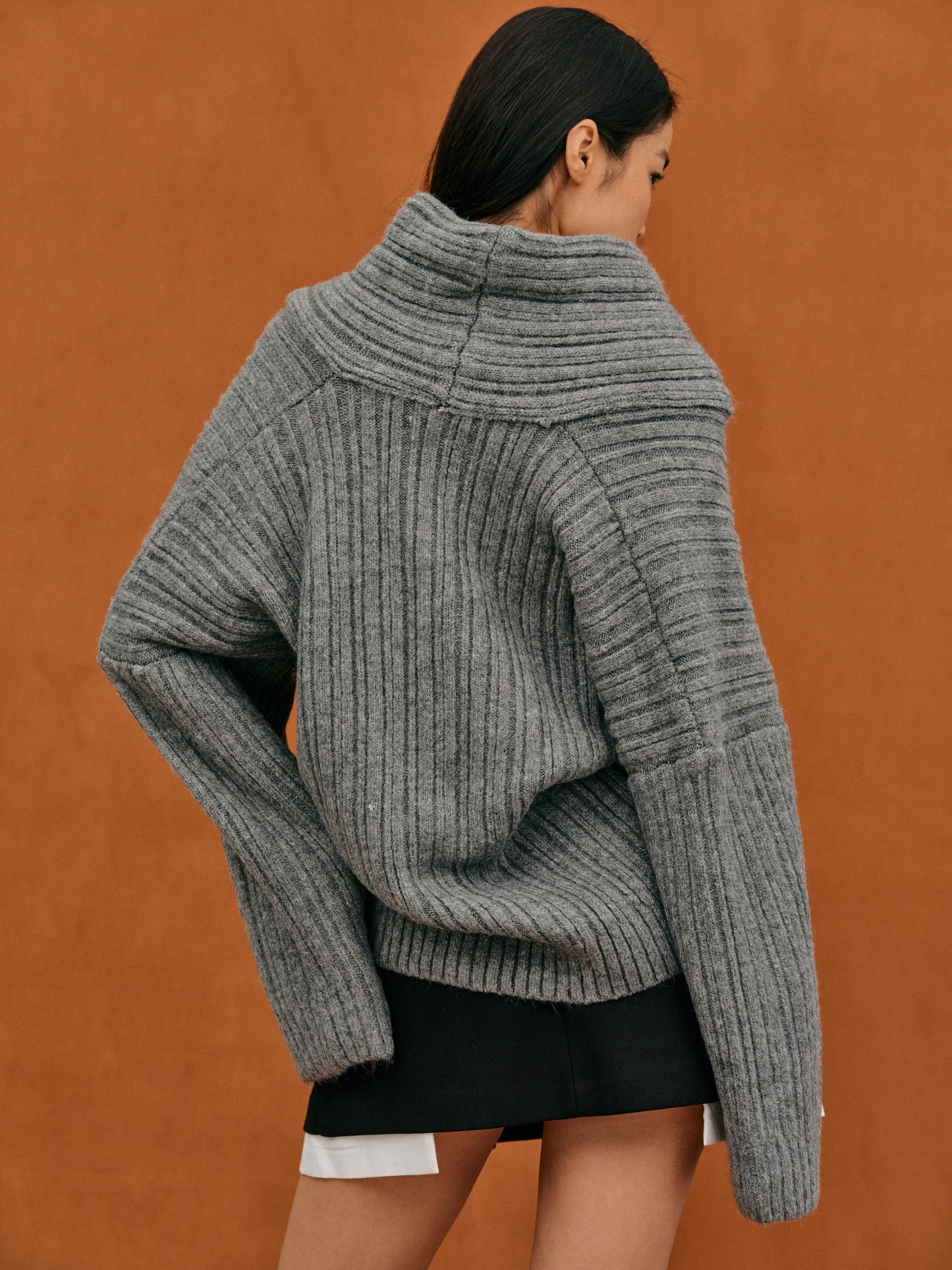 Maïa – oversized gebreide damestrui van wol