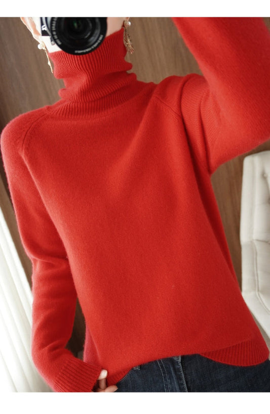 Élise – cashmere coltrui met lange mouwen en regular fit