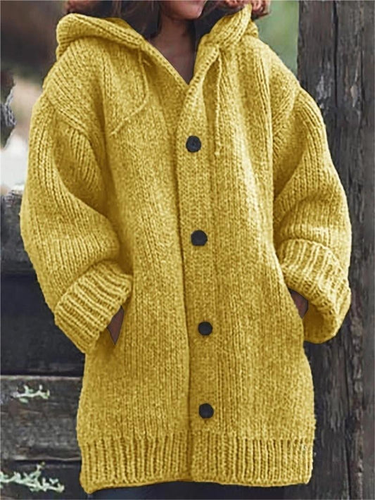 Eva – Lange Dames Cardigan Vest Met Capuchon