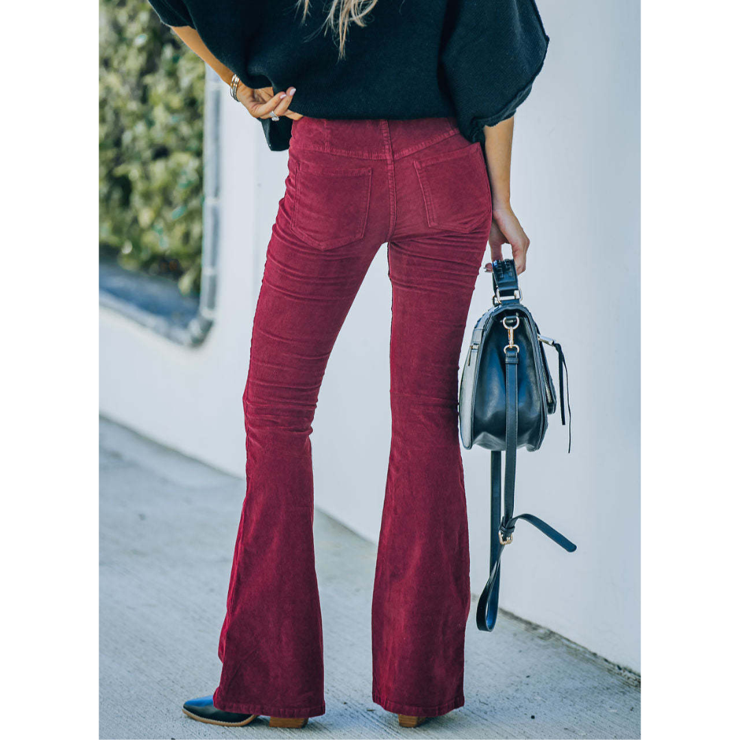 Anouk – Dames Corduroy Broek Met Hoge Taille