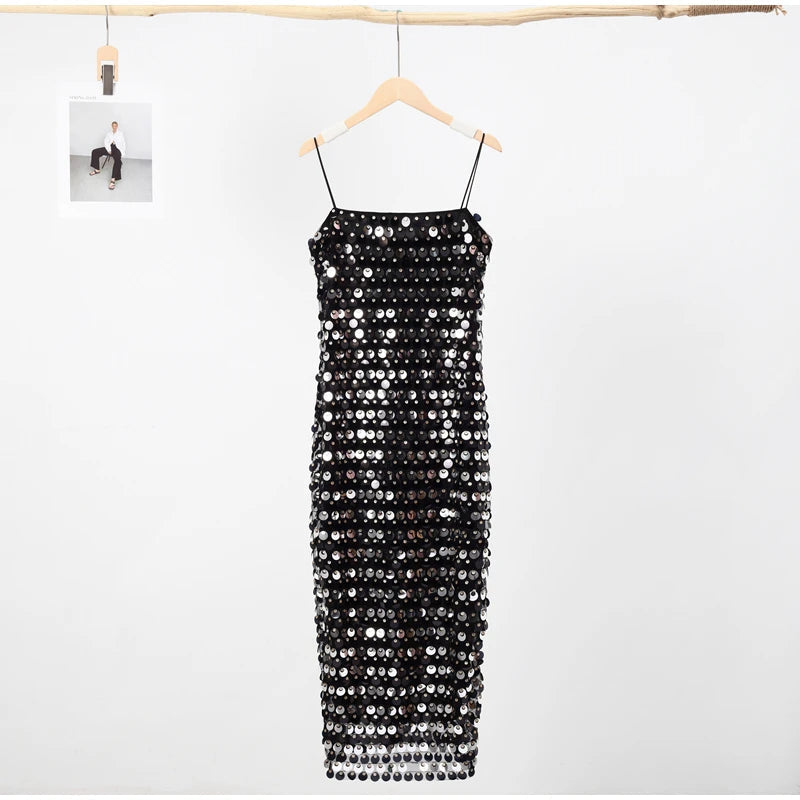 Adrie – Glitterjurk met rechte snit