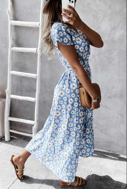 Claudia – Witte midi-jurk met sweetheart hals