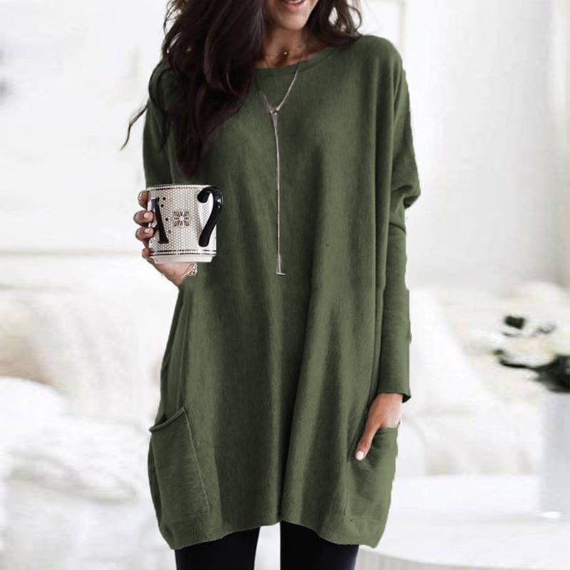 Noa – Lange Sweater Met Zakken Voor Dames