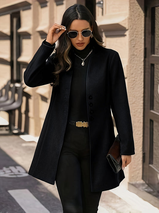 Fleur – dames blazer in geweven stof met reverskraag en knoopsluiting
