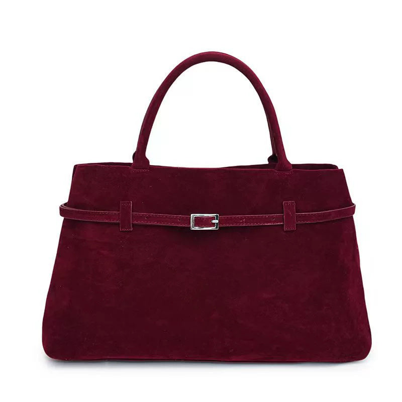 Anaïs – suede shopper tas met ruim interieur en versterkte hendels