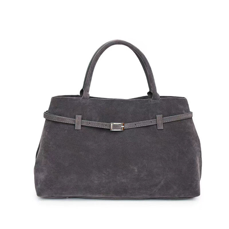 Anaïs – suede shopper tas met ruim interieur en versterkte hendels