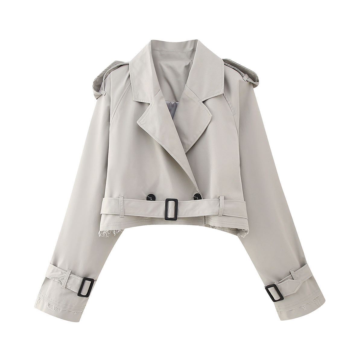 Élodie – lange trenchcoat met ceintuur en reverskraag