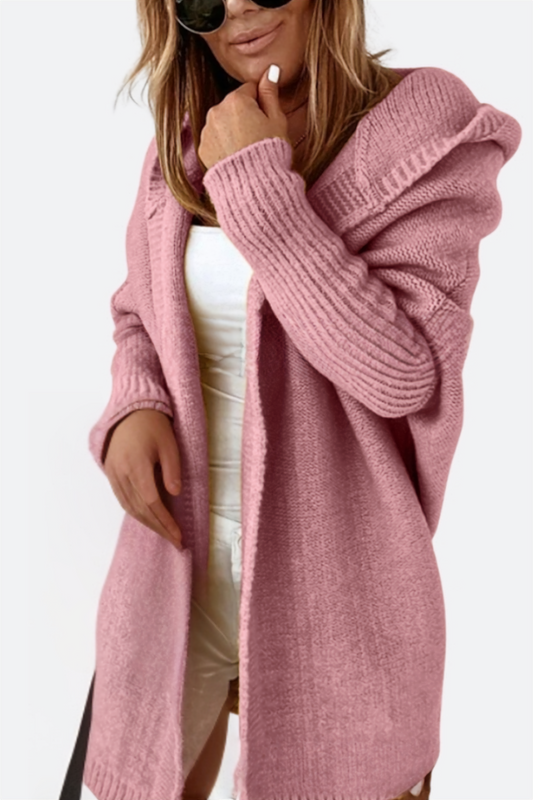Lieke – gebreide cardigan met capuchon en losse pasvorm