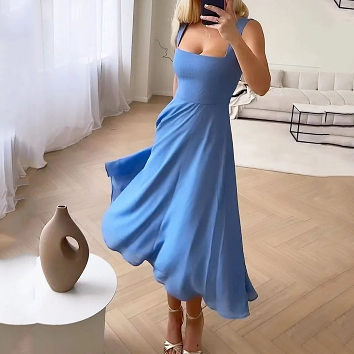 Lena – mouwloze jurk met minimalistische snit en elegante pasvorm