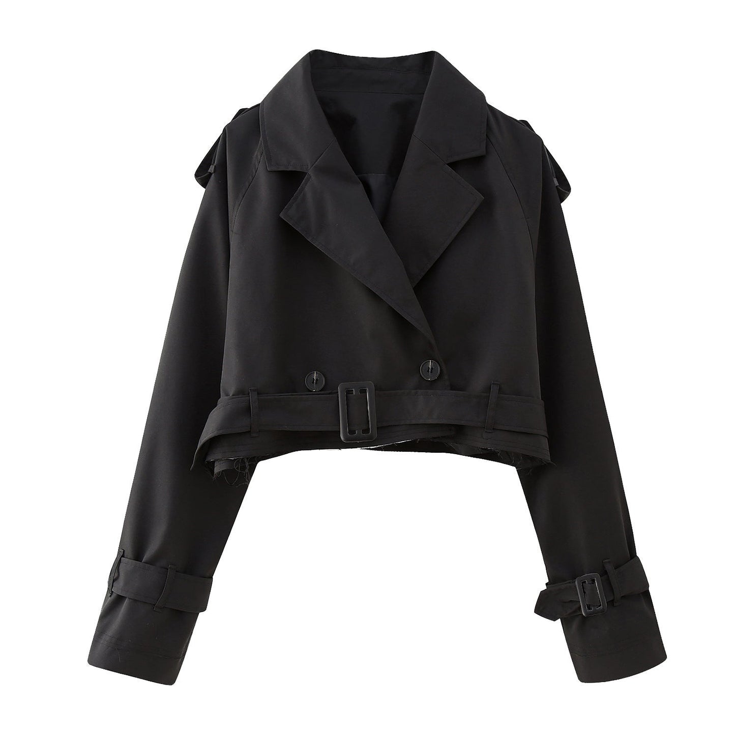 Élodie – lange trenchcoat met ceintuur en reverskraag