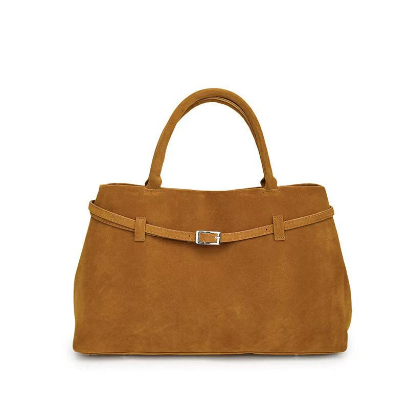 Anaïs – suede shopper tas met ruim interieur en versterkte hendels