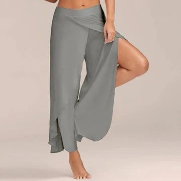 Bailey – Luchtige yogabroek met hoge taille en rechte pijpen