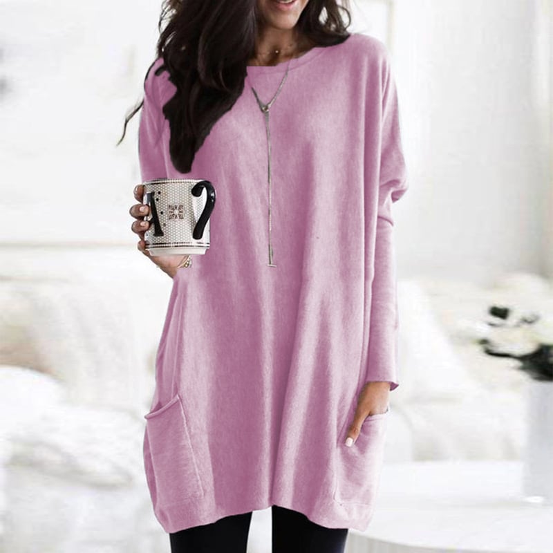Noa – Lange Sweater Met Zakken Voor Dames