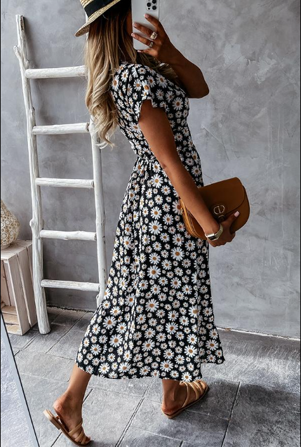 Claudia – Witte midi-jurk met sweetheart hals