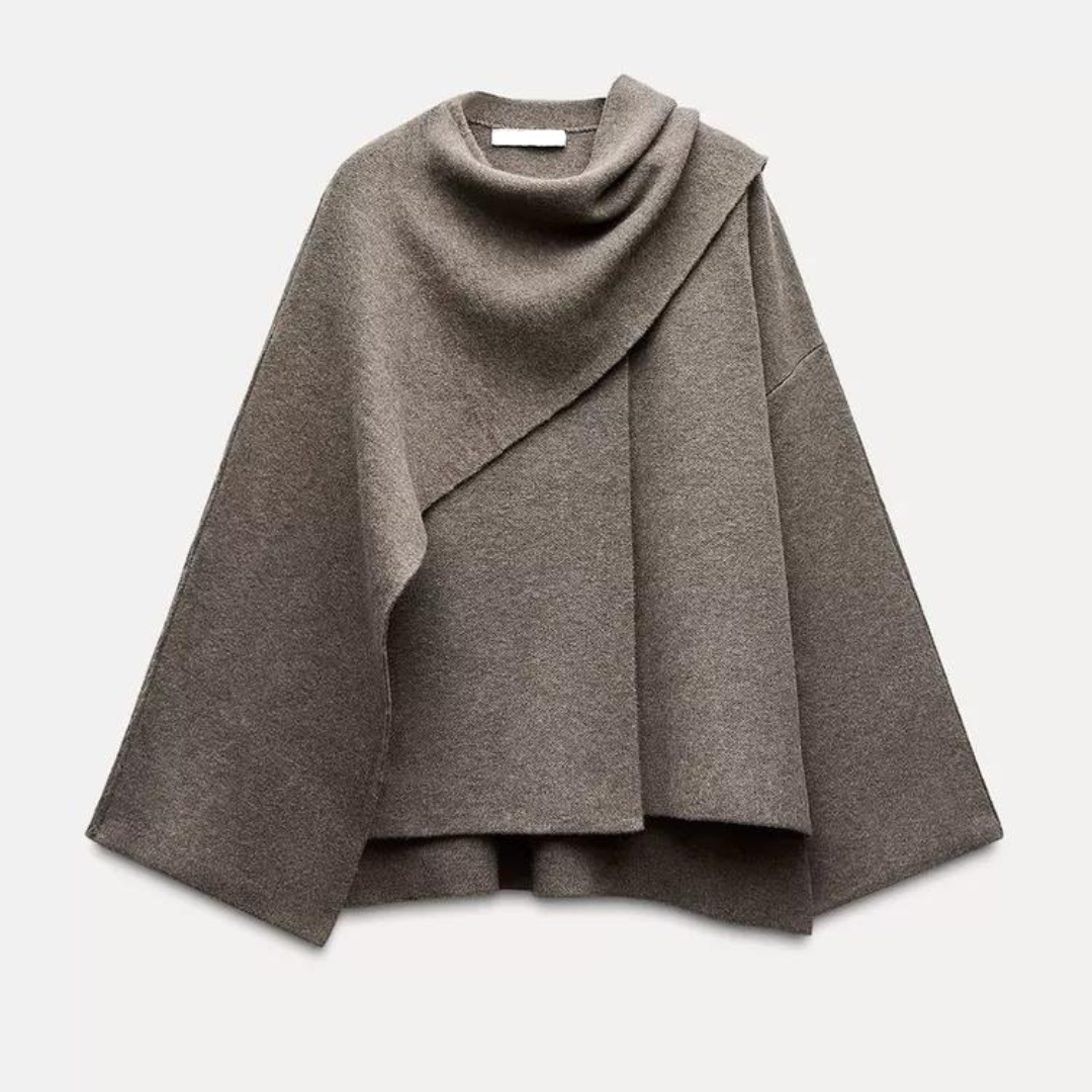 Celine – elegante dames cape jas met mid-length snit