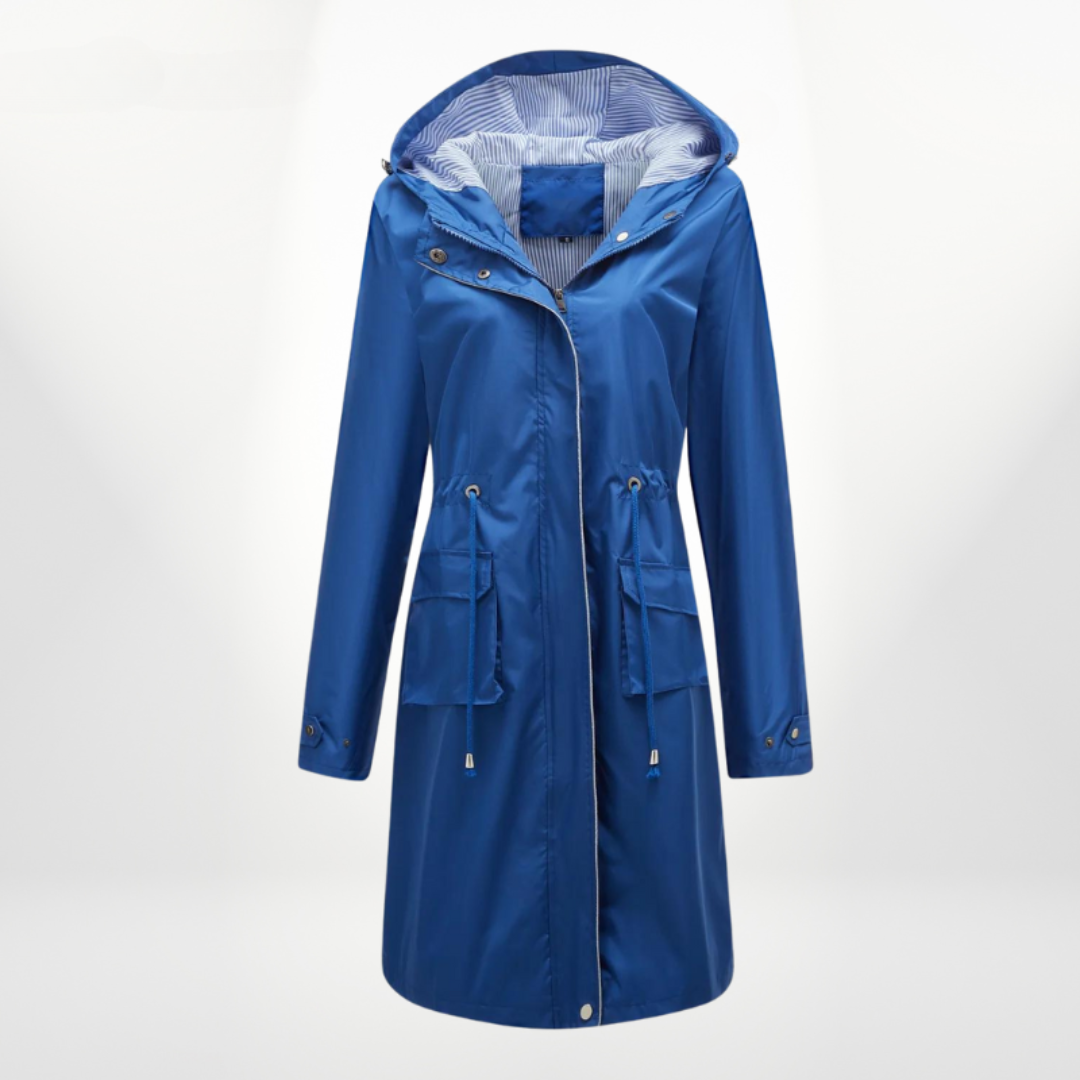 Mila – waterdichte trenchcoat met verstelbare tailleband en lange snit