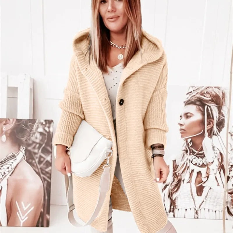 Elena – zachte kasjmier hoodie-cardigan
