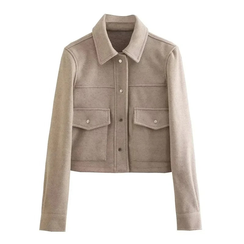 Claire – Beige zomerjas in linnenmix met getailleerde pasvorm