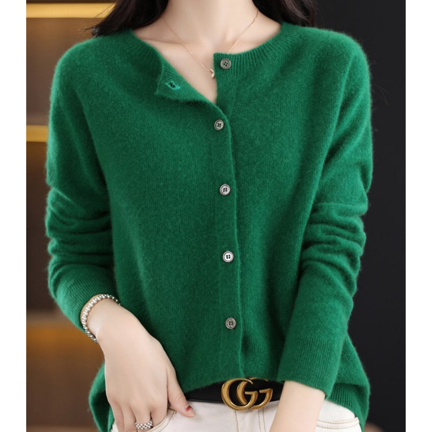 Milana – dames cardigan vest van merino wol