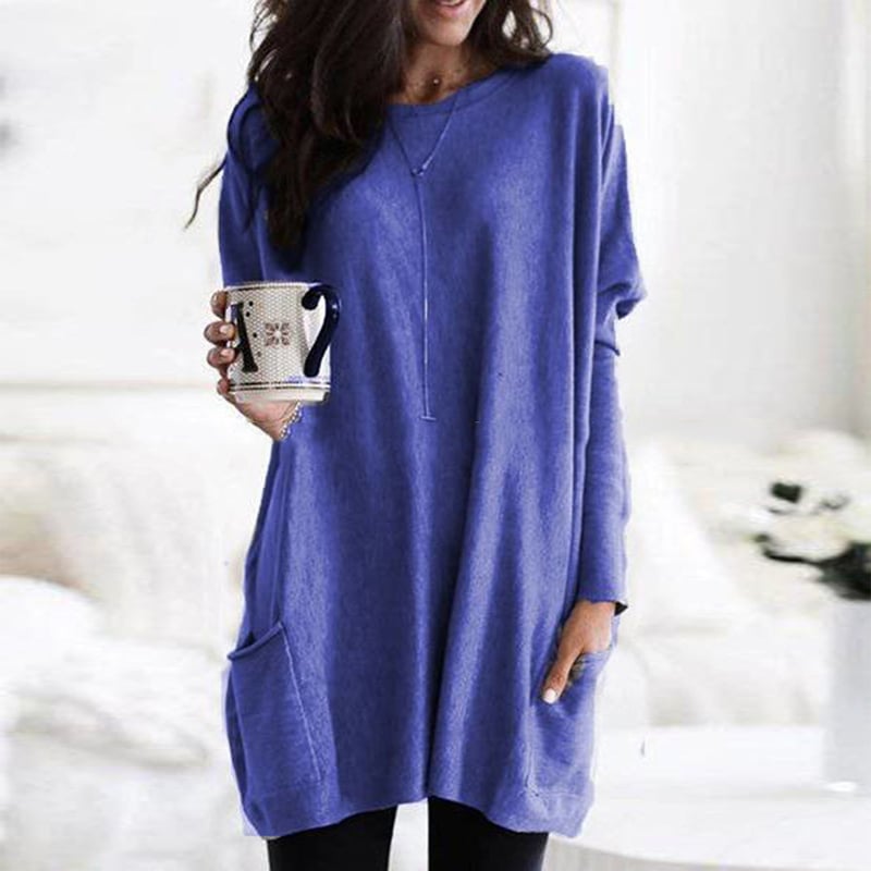Noa – Lange Sweater Met Zakken Voor Dames