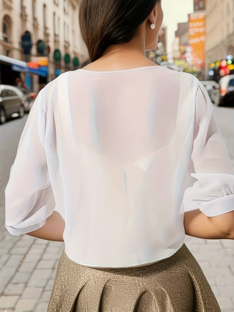 Sofia - Luchtige Cropped Cardigan Top