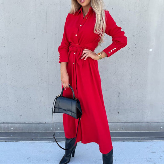 Nina – Warme maxi-jurk met elegante snit en zachte stof