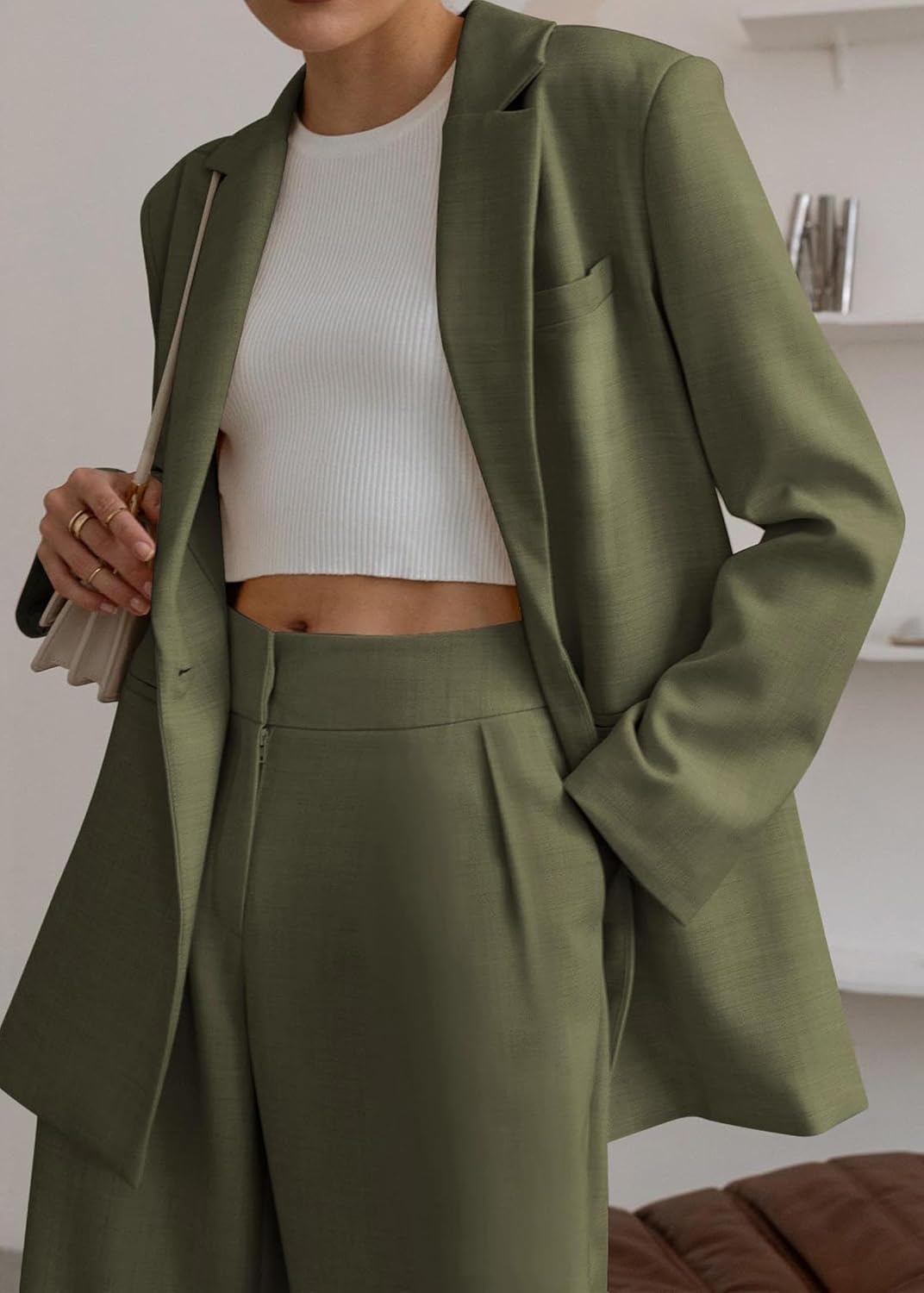 Elise – Tweedelig Damespak Met Rechte Broek En Blazer