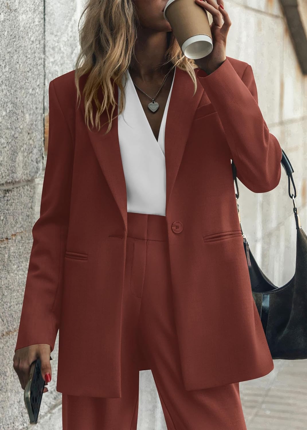 Elise – Tweedelig Damespak Met Rechte Broek En Blazer