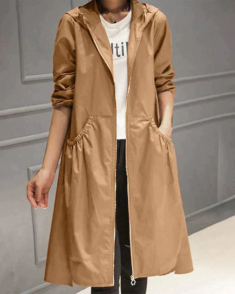 Jolie – Waterdichte Trenchcoat met Capuchon
