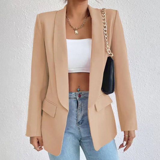 Isabella – dames blazer met lange mouwen en open voorkant
