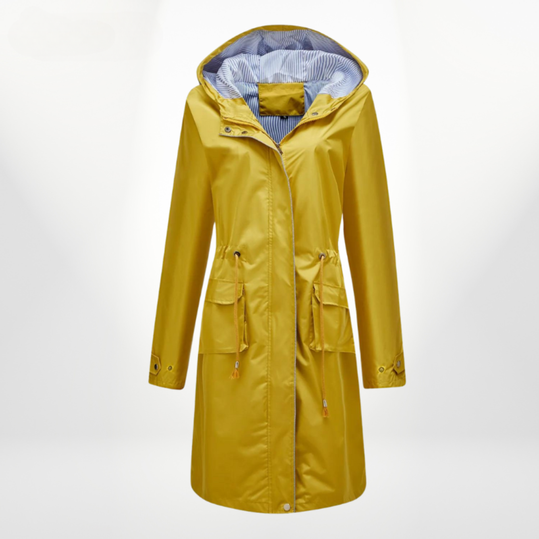 Mila – waterdichte trenchcoat met verstelbare tailleband en lange snit