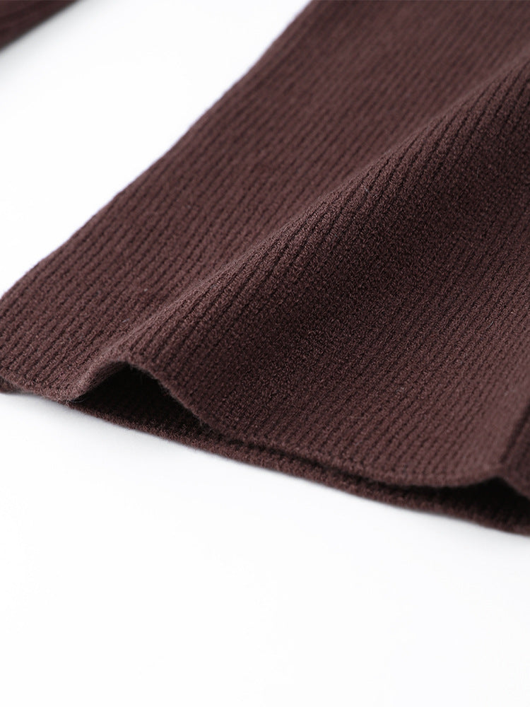 Lina – Gebreide Cardigan Met Asysmetrische Knoopsluiting