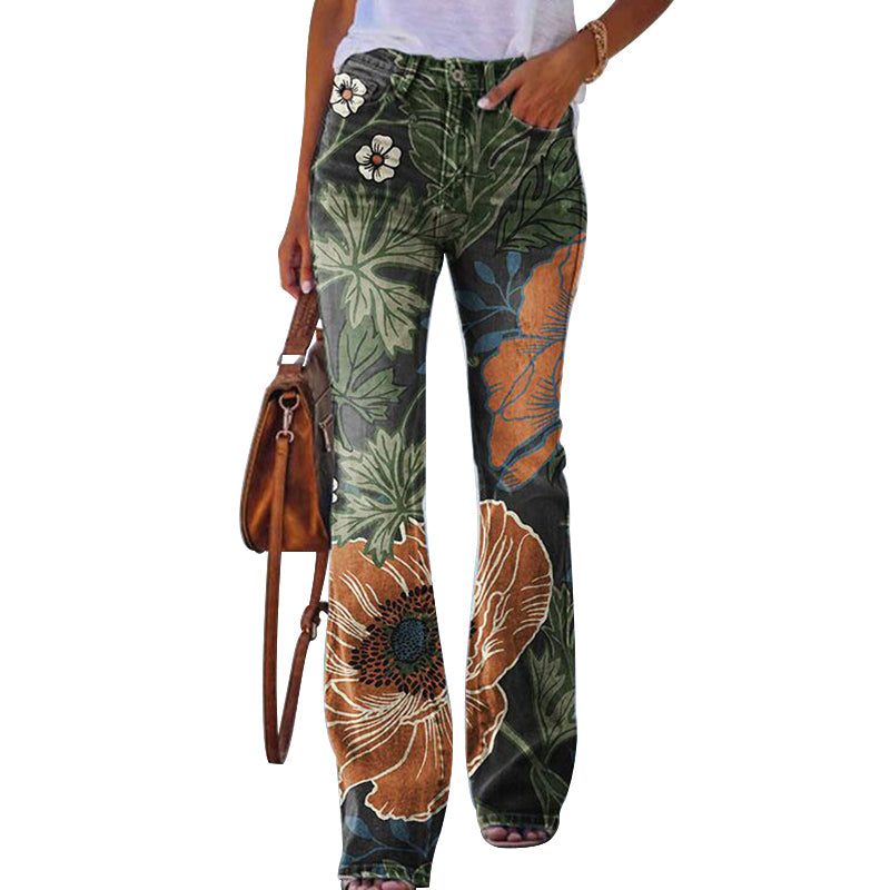 Luna –  flare-jeans met hoge taille en dubbele knoopsluiting