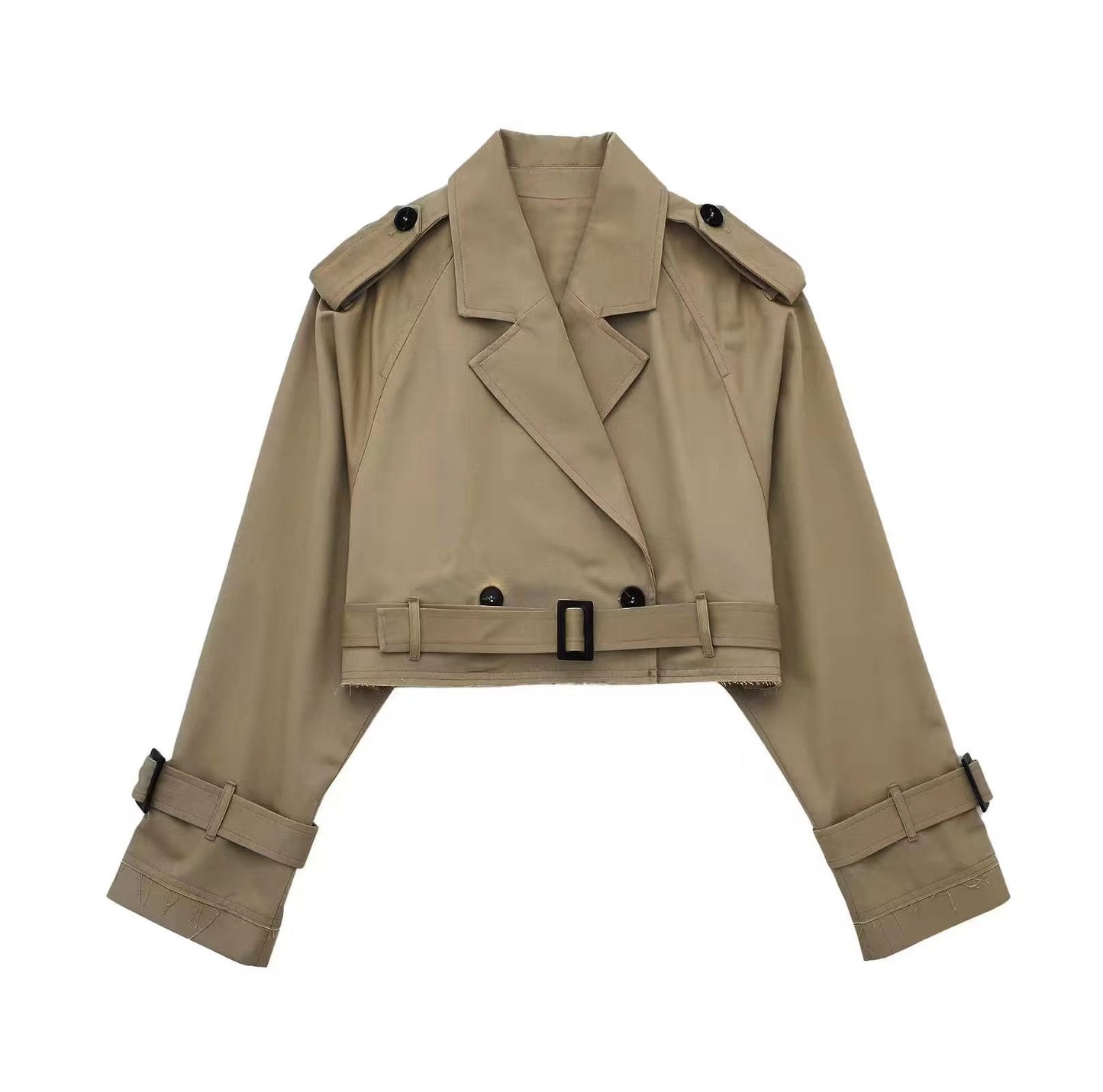 Élodie – lange trenchcoat met ceintuur en reverskraag
