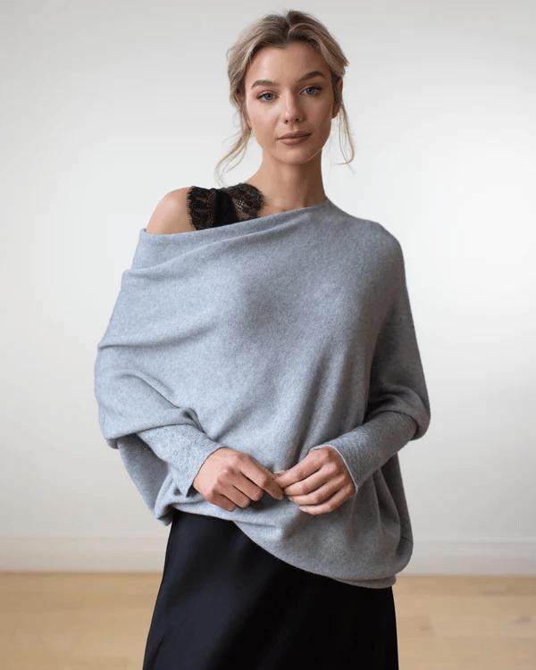 Amira – Off Shoulder Dames Trui Van Zachte Stof