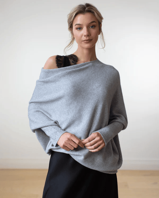 Amira – Off Shoulder Dames Trui Van Zachte Stof