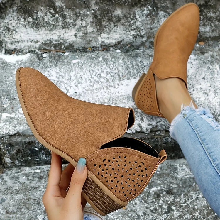 Noëlle – Comfortabele Leren Dames Schoenen Met Lage Hak