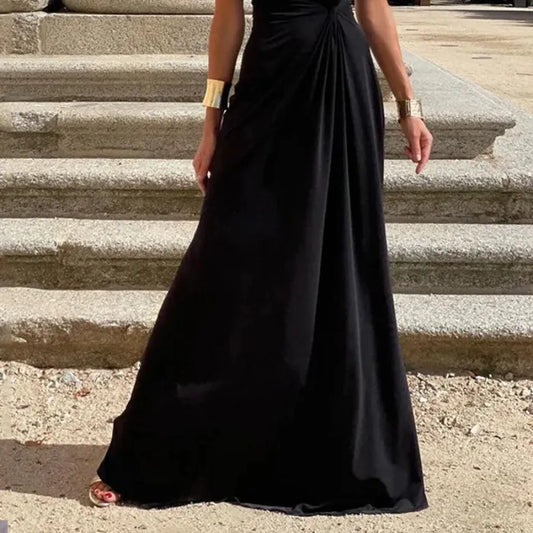Chloé – Maxi jurk met lange mouwen en subtiele taille-accent