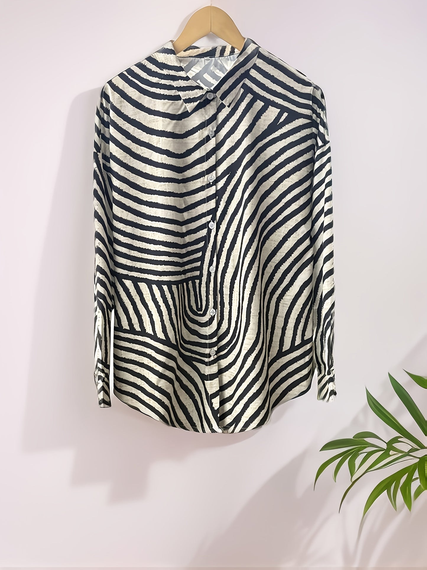 Nina – Oversized dames zomer blouse met zebra print